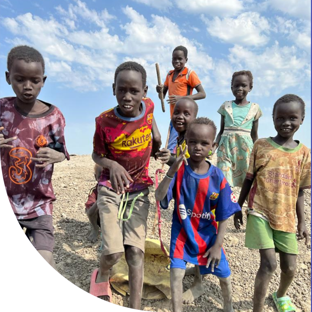 Spielende Kinder in Simbabwe